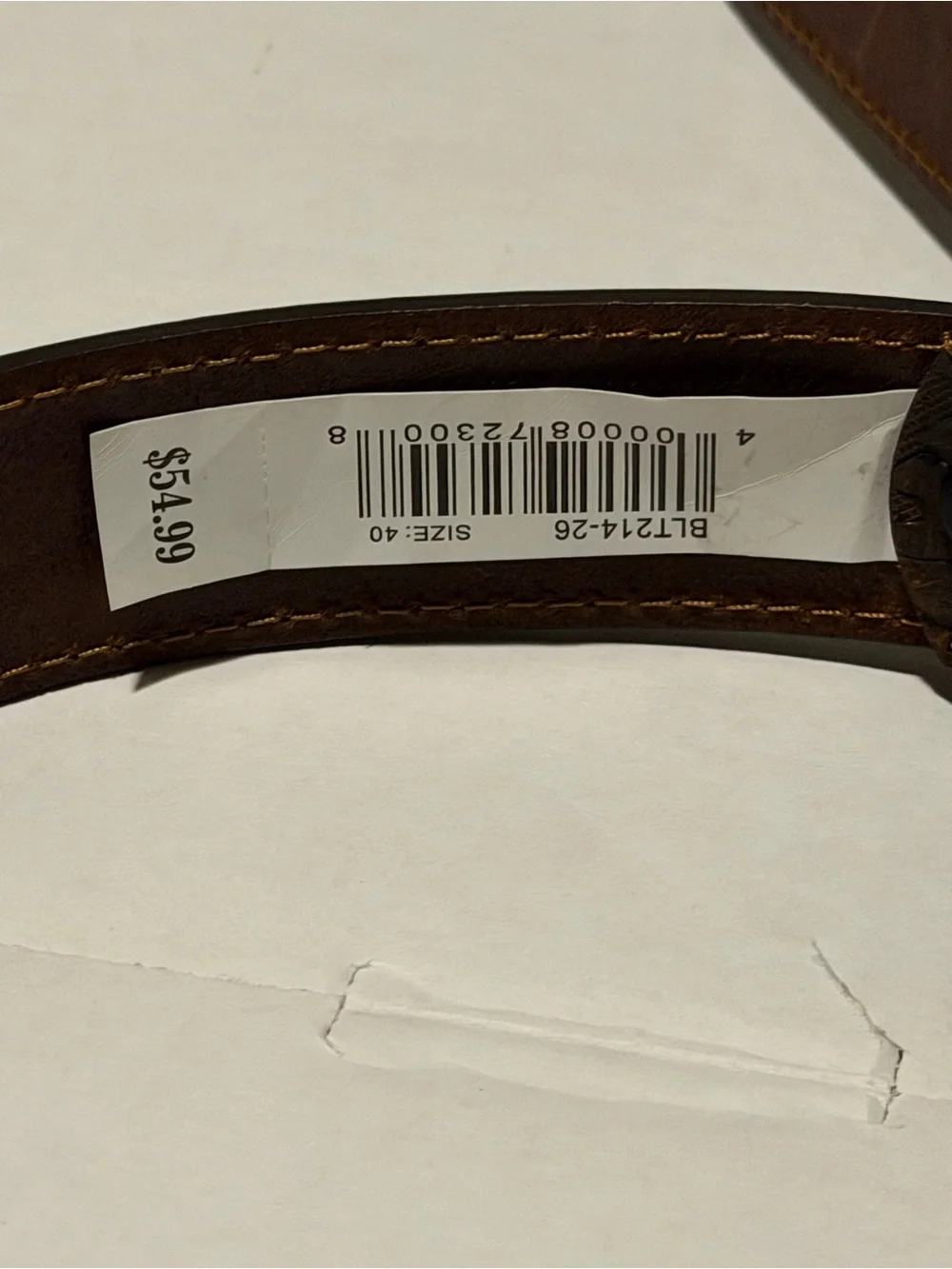 AndWest Men's Western Leather Belt Size 40 Tooled Bronc Rider Buckle BLT214-26